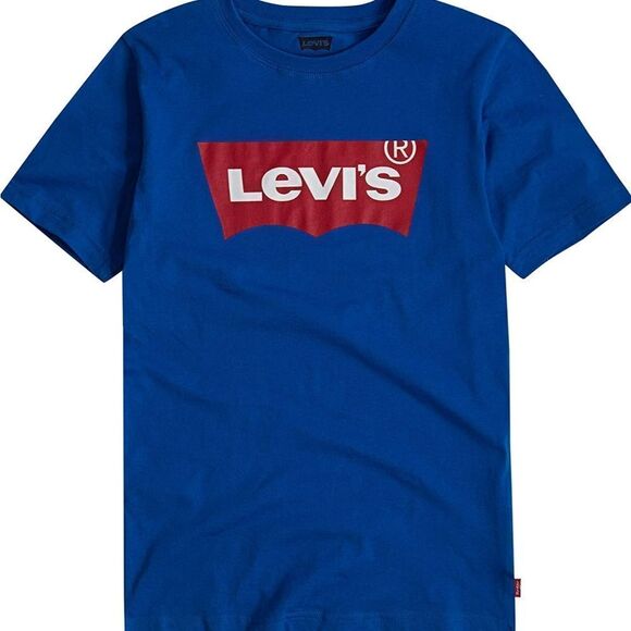 🔹️🔺️Levi's Prince Blue Classic Batwing Graphic Logo Top Youth Large - Picture 10 of 10